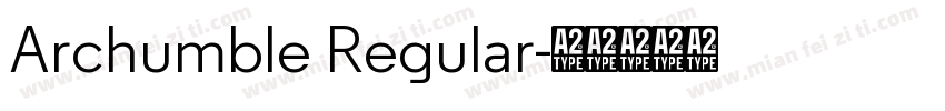 Archumble Regular字体转换